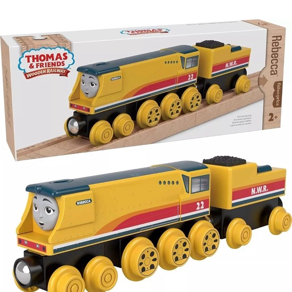 Mattel Thomas the Tank Engine Wooden Railway Series (Thomas) Rebecca HBK14 - Picture 2 of 9